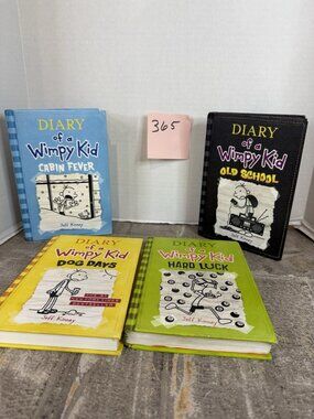 Diary of a Wimpy Kid Lot of 4 Hardcover Books Jeff Kinney